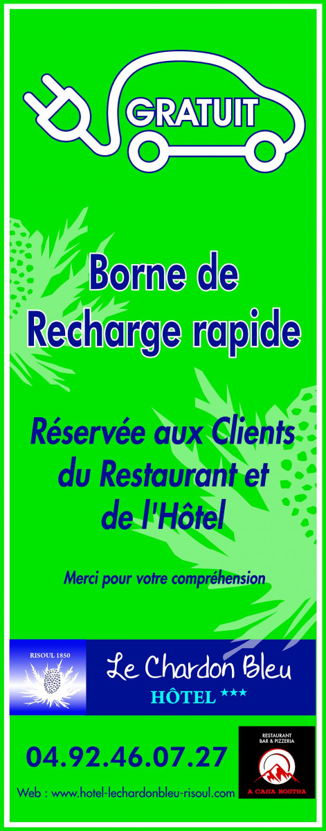 Borne recharge Hotel le chardon bleu Risoul