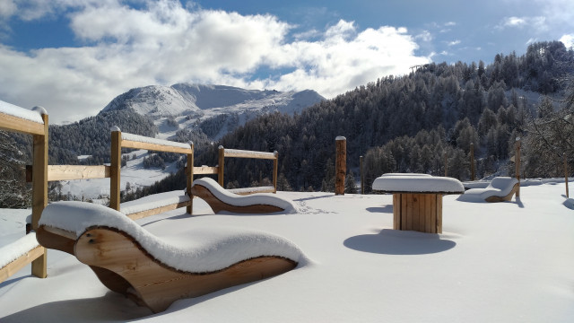 Aire de repos labell'aire sur le domaine skiable de Risoul