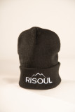 Bonnet simple à revers noir  - OT Risoul