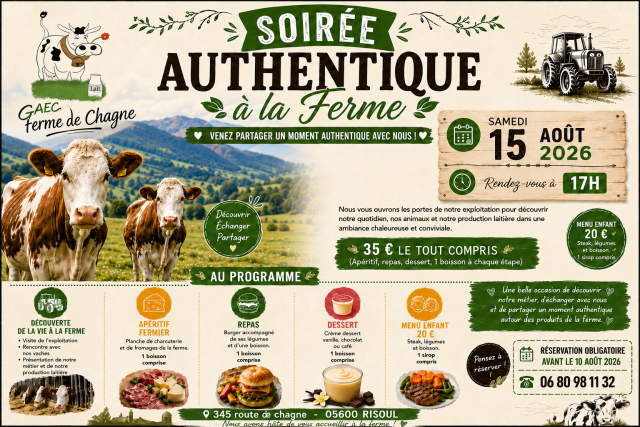 Soirée authentique à la ferme_Risoul Soirée authentique à la ferme_Risoul